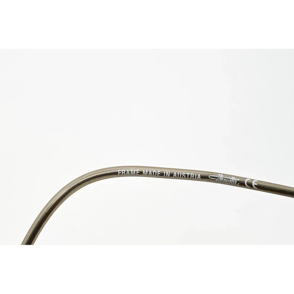 Silhouette Eyeglasses Unisex Gold Rimless Minimalist Austria 7534 6050 140